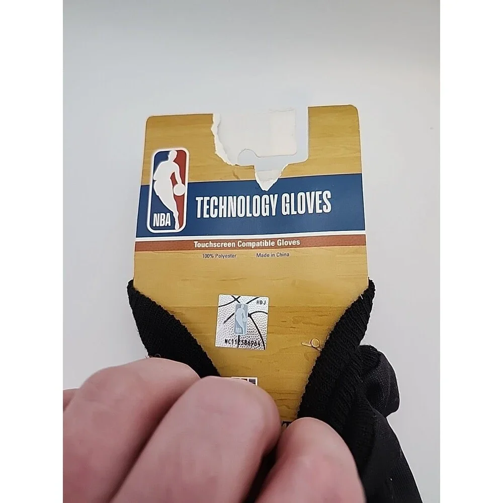 NBA Chicago Bulls Gloves WinCraft Technology Gloves NBA Working Black Gloves New
